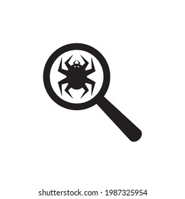 malware icon vector,computer virus icon vector