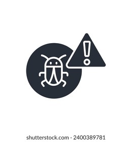 malware icon. vector.Editable stroke.linear style sign for use web design,logo.Symbol illustration.