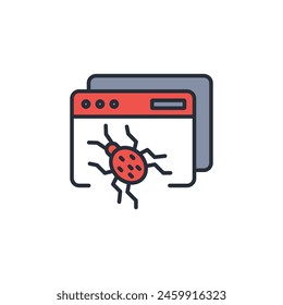 malware icon. vector.Editable stroke.linear style sign for use web design,logo.Symbol illustration.