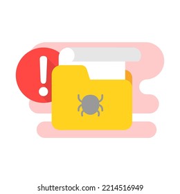 malware, malicious file concept illustration flat design vector eps10. modern graphic element for landing page, empty state ui, infographic, icon