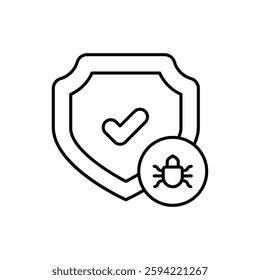 Malware Protection Icon for Cybersecurity and Threat Prevention