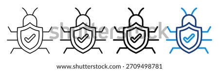 Malware Protection Icon Different Outline Collection Set