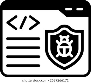 Malware Protection Icon Mixed Vector Illustration
