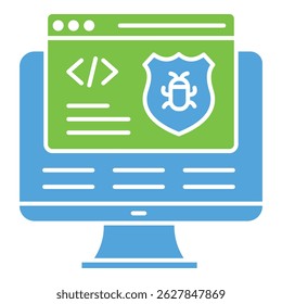 Ícone do Vetor de Proteção contra Malware Mostrando Firewall e Antivírus para Segurança de Dados