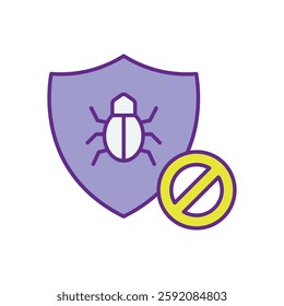 Malware protection vector stock icon for crypto security.
