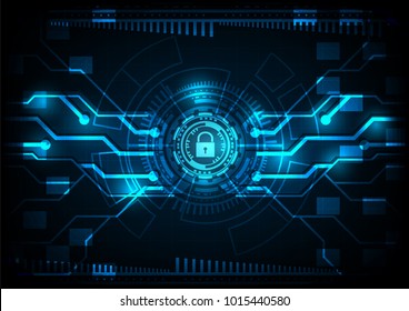 Malware Ransomware virus encrypted files and show key padlock circuit line and gear background. Vector illustration cybercrime and cyber security concept.