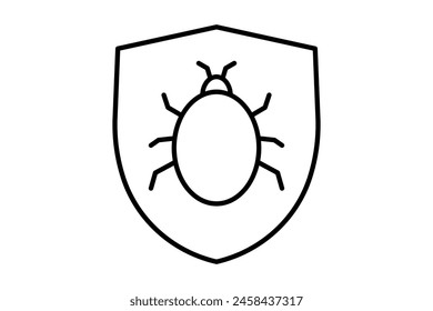 malware security icon. icon related to computer. suitable for web site, app, user interfaces, printable etc. line icon style. simple vector design editable