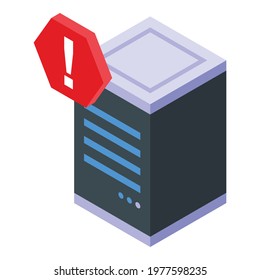 Malware server icon. Isometric of Malware server vector icon for web design isolated on white background