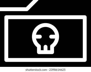 Malware single vector line icon 