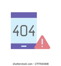 Malware smartphone 404 icon. Simple color vector elements of hacks icons for ui and ux, website or mobile application
