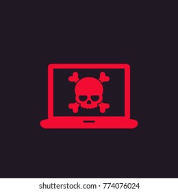 malware, spam, online scam, computer virus icon