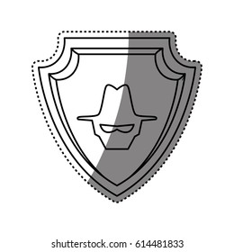malware spyware head shield crest
