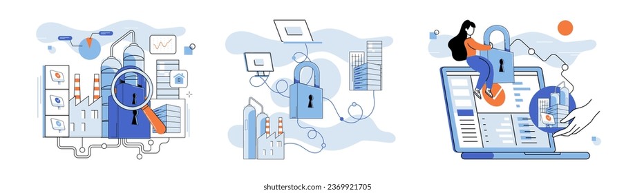 Malware Spyware-Virus. Vektorgrafik. Spam-E-Mails enthalten häufig Malware und Phishing-Versuche Die Online-Sicherheit basiert auf robusten Sicherheitssystemen, und die Sensibilisierung der Benutzer erfordert betrügerische Aktivitäten