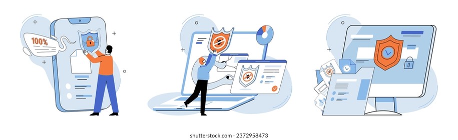 Malware spyware virus. Vector illustration. Fraudulent activities require strong security measures and vigilant monitoring Warnings help users identify potential security risks and malware threats