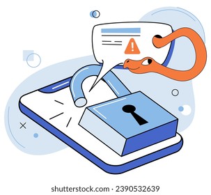 Malware spyware virus. Vector illustration. Effective protection software is essential for defending against malware and spyware The danger hackers and cyber crimes requires constant vigilance