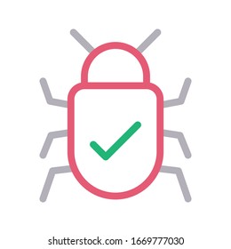 icono de línea de color del vector de malware 