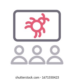 malware vector color line icon 