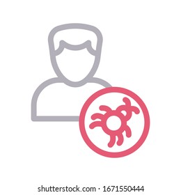malware vector color line icon 