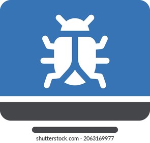 malware vector glyph colour icon