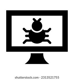 Malware Vector Glyph Icon For Personal And Commercial Use.
