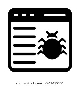 Malware Vector Glyph Icon For Personal And Commercial Use.
