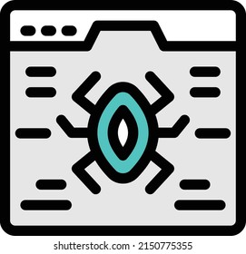 malware Vector illustration on a transparent background. Premium quality symbols. Stroke vector icon for concept and graphic design.