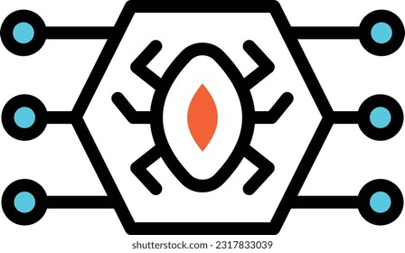 malware Vector illustration on a transparent background. Premium quality symmbols. Line Color vector icons for concept and graphic design.