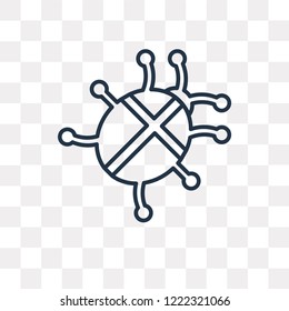 Malware vector outline icon isolated on transparent background, high quality linear Malware transparency concept can be used web and mobile