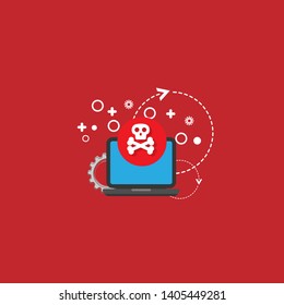 malware virus computer PC concept.