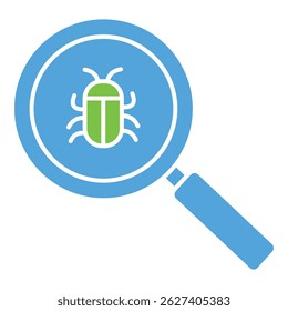 Malware Virus Detection Icon Showing Network Security And Threat Monitoring Process