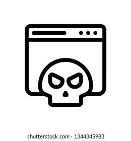 Malware Virus Line Icon