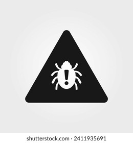 Malware warning icon - Simple Vector Illustration