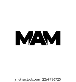 MAM initial letter monogram logo