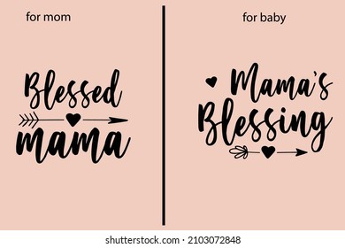 Mama and baby matching t shirt 