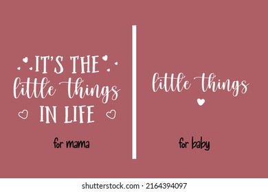 Mama and baby matching t shirt design