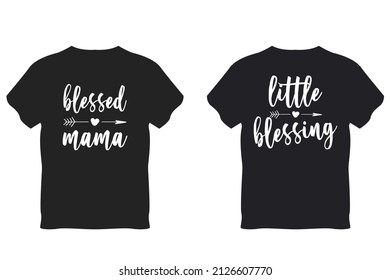 Mama and baby t shirt design