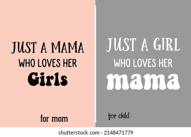 Mama And Baby T Shirt Design