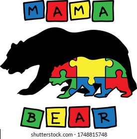 Mama Bear Quote. Bear Vector