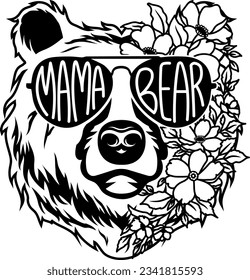 Mama Bear SVG, Mama Bear vector