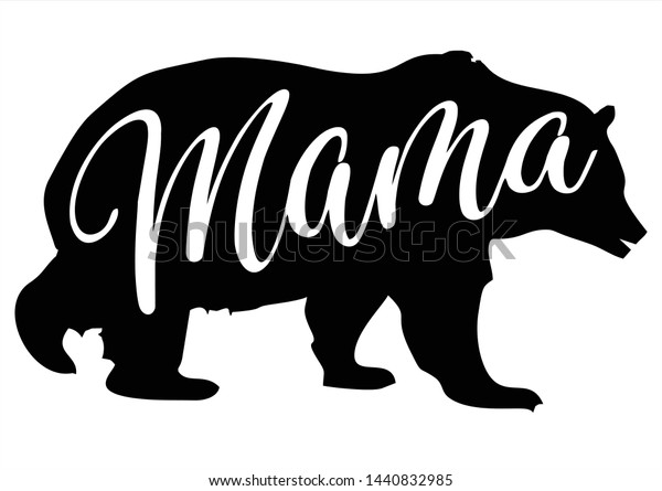 Mama Bear Vector Logo Templete Mothers Stock Vector (Royalty Free ...