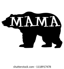 Mama Bear Vector Mommy Baay Mama Stock Vector (Royalty Free) 1118917478 ...