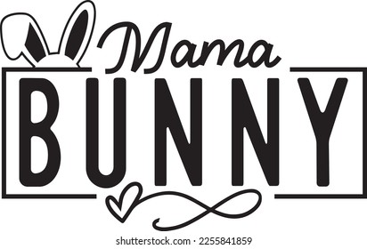 mama bunny Easter Bunny Svg