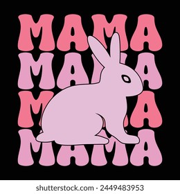 mama bunny t shirt design 