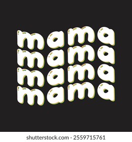 Mama and children vector t shirt design