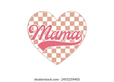 Mama Muttertag Herz T-Shirt Design