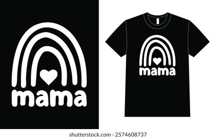 Mama Groovy T-shirt Design, Retro Mom Shirt Design.