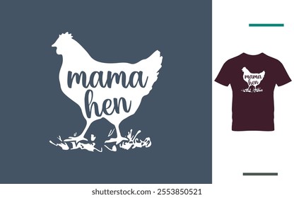 mama hen t shirt design