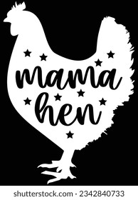 Mama hen, diseño de arte vectorial, archivo eps. archivo de diseño para camiseta. SVG, archivo de diseño de corte EPS