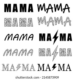 Mama icon vector set. mother illustration sign collection. mom symbol or logo.