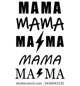 Mama-Symbol Vektor-Set. Mutter-Illustration Zeichensammlung. Mama-Symbol oder Logo.